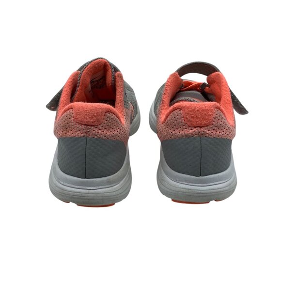 Nike Revolution 3 Running Shoes Child 12 Gray Orange Lightweight Sneakers - Picture 4 of 6